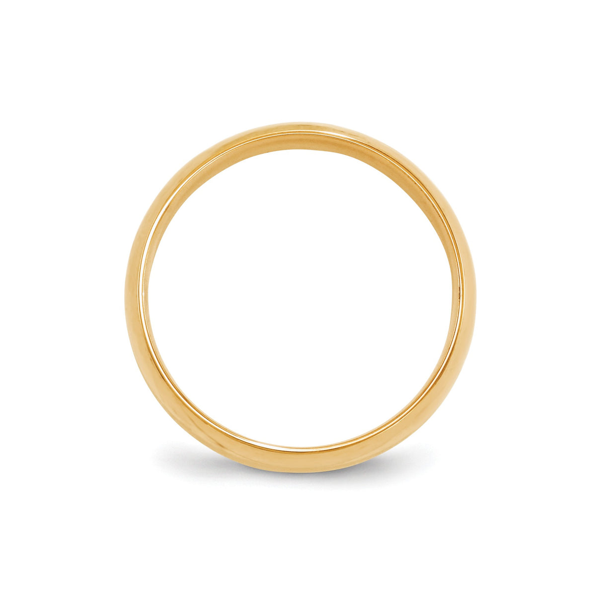 10k Yellow Gold Comfort Fit, Lightweight wedding band ring alternate angle