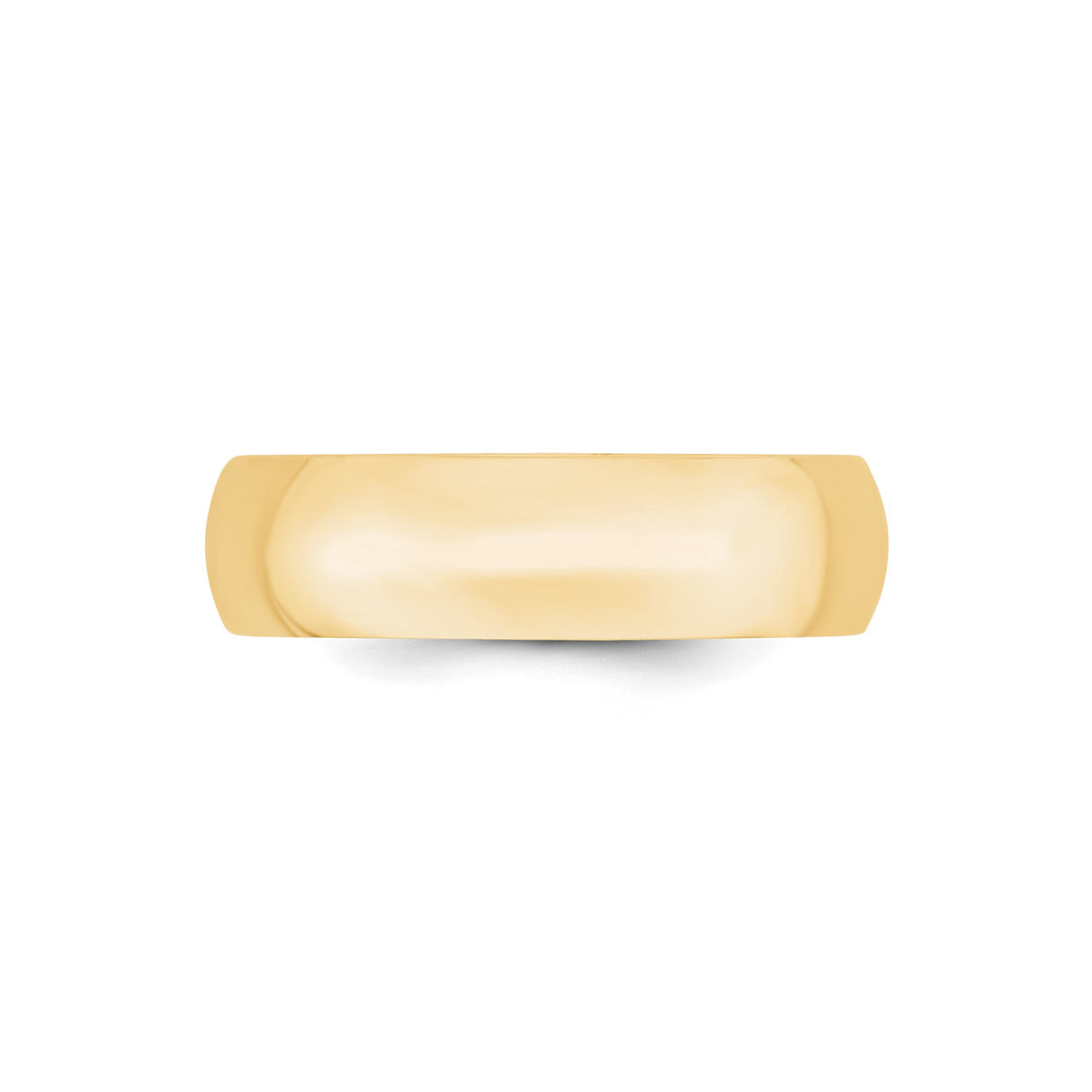 10k Yellow Gold Comfort Fit, Lightweight wedding band ring detail view