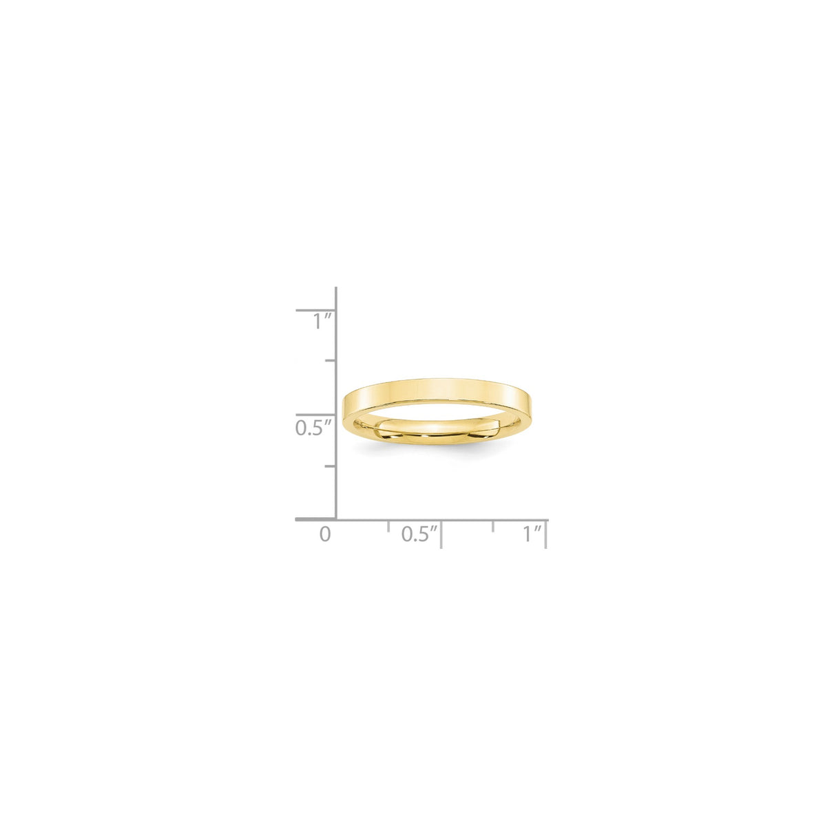 10k Yellow Gold Flat, Comfort Fit wedding band ring shown for scale