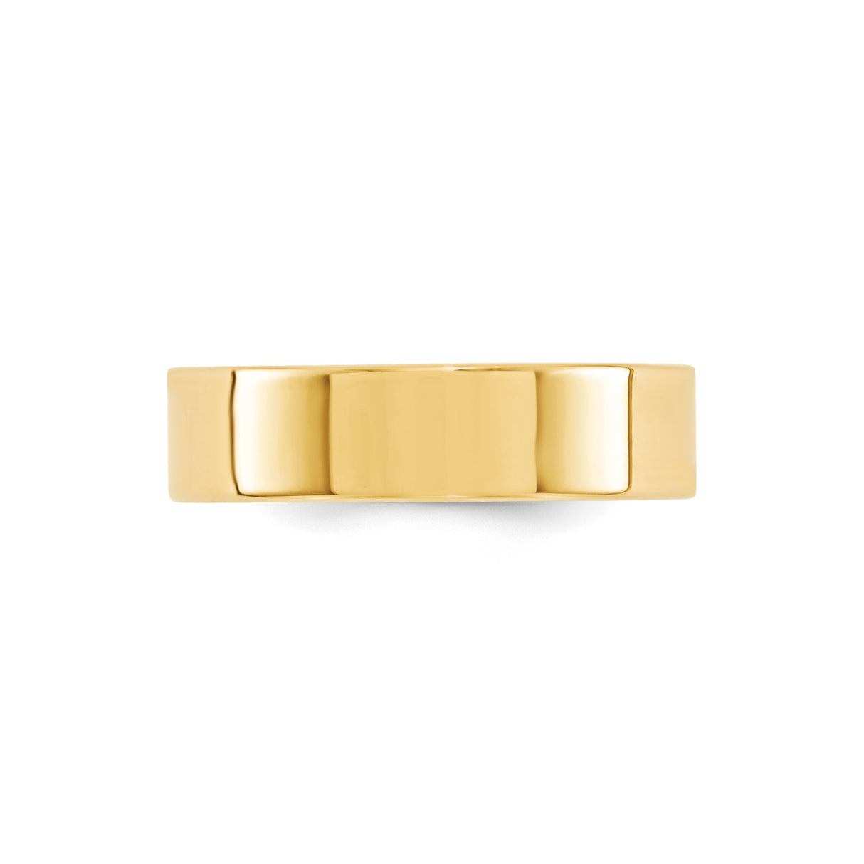 10k Yellow Gold Flat, Comfort Fit wedding band ring alternate angle