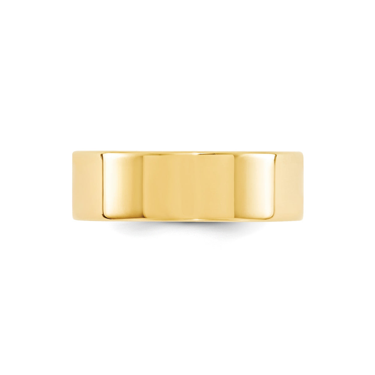 10k Yellow Gold Flat, Comfort Fit wedding band ring alternate angle