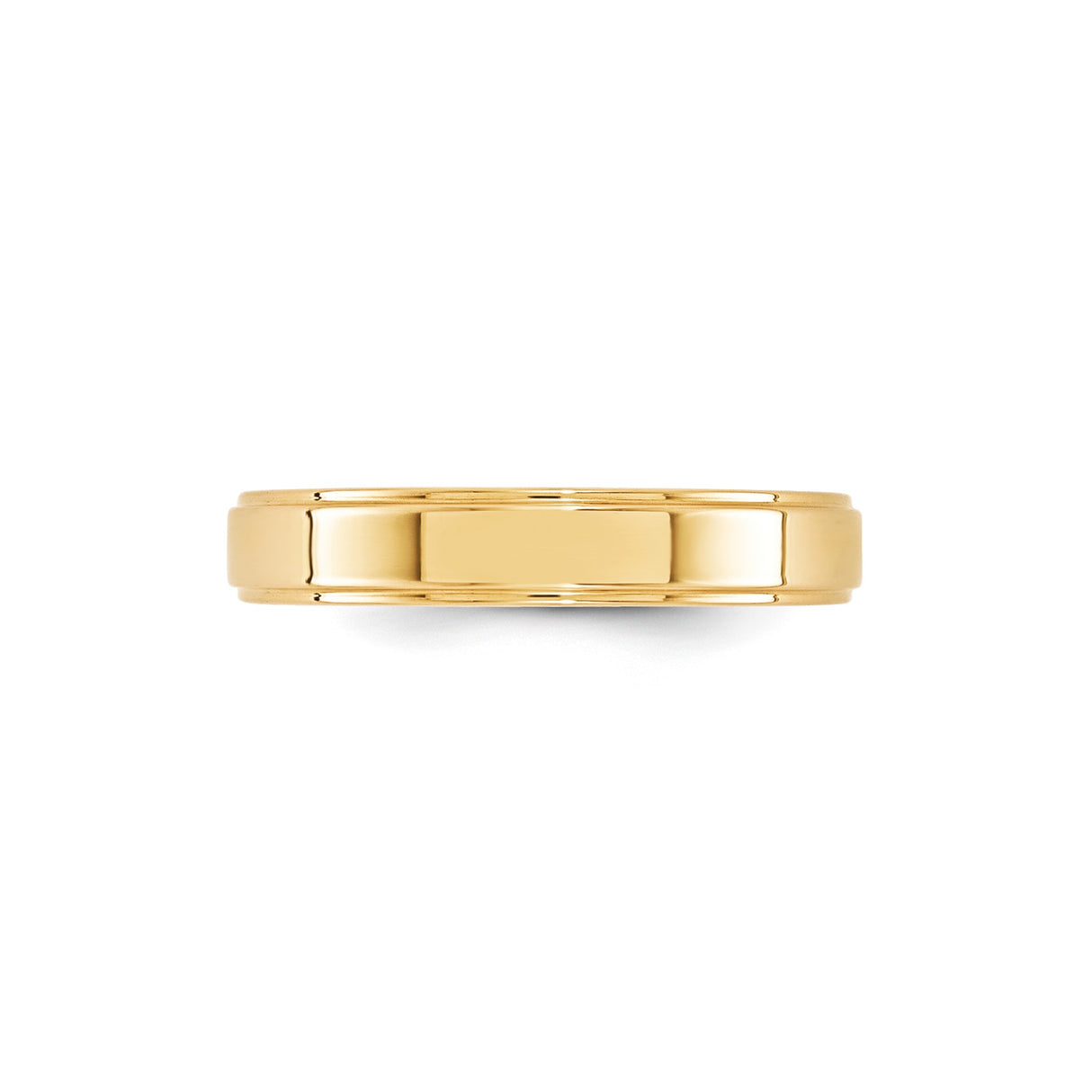 10k Yellow Gold Flat wedding band ring detail view