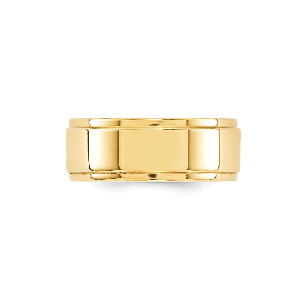 10k Yellow Gold Flat wedding band ring alternate angle