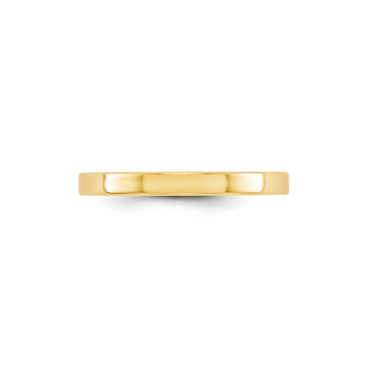 10k Yellow Gold Flat, Lightweight wedding band ring alternate angle
