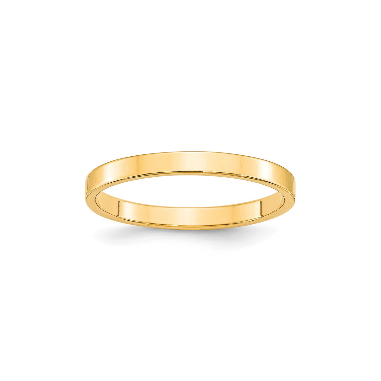 10k Yellow Gold Flat, Lightweight wedding band ring