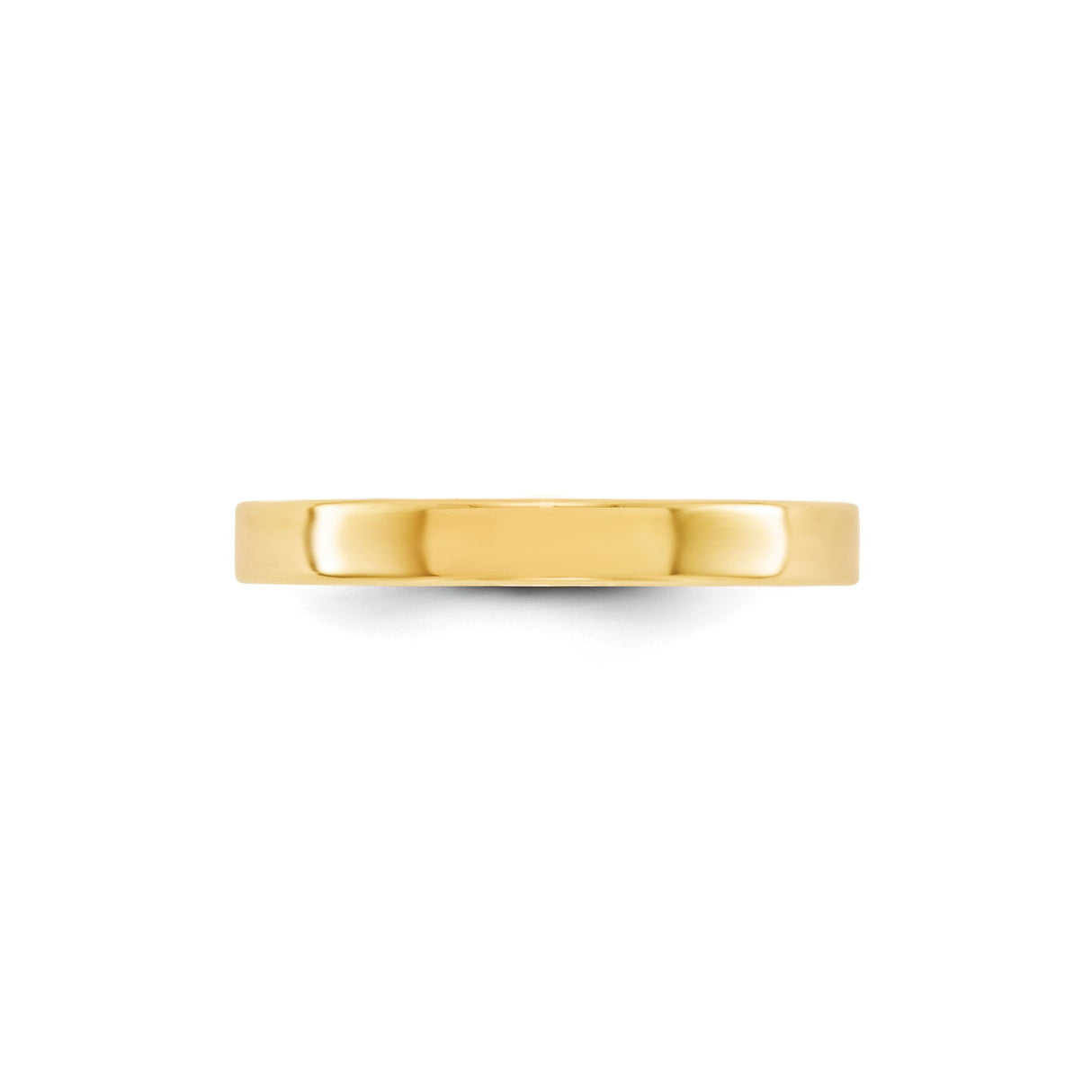 10k Yellow Gold Flat, Lightweight wedding band ring alternate angle