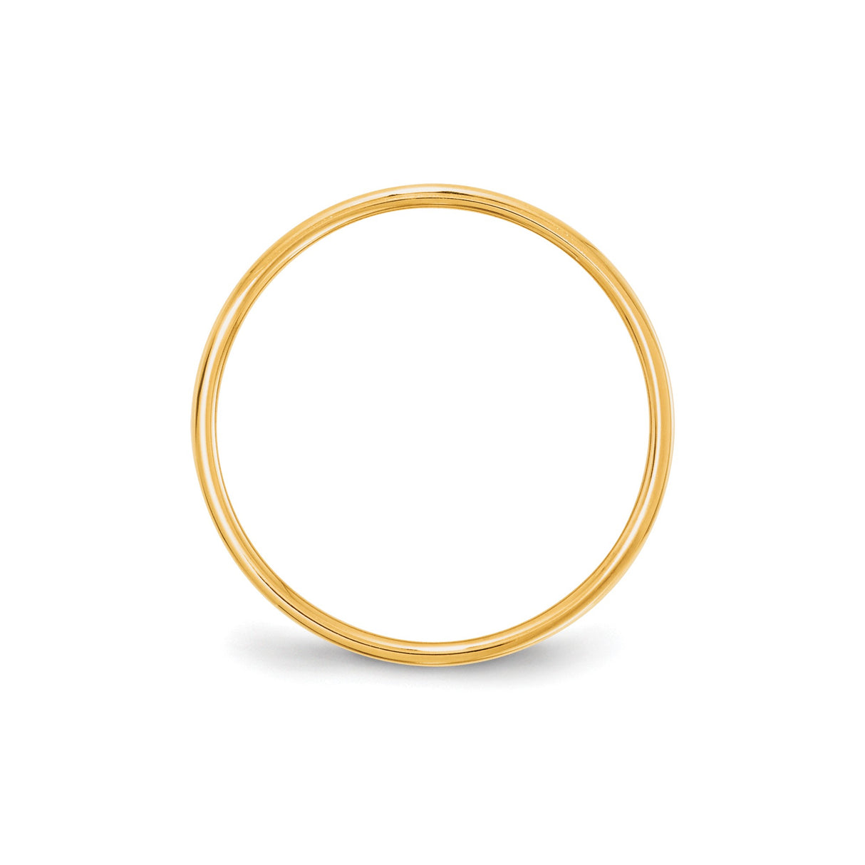 10k Yellow Gold Flat, Lightweight wedding band ring alternate angle