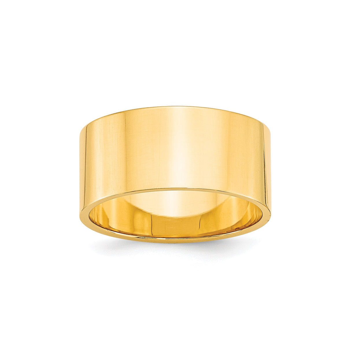 10k Yellow Gold Flat, Lightweight wedding band ring
