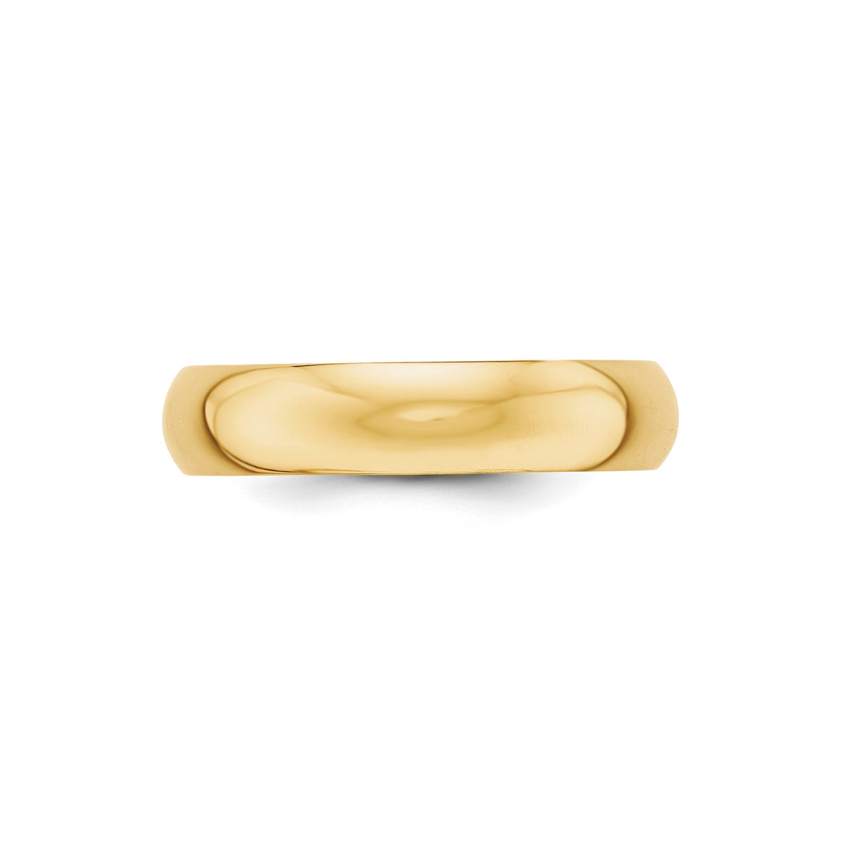 10k Yellow Gold Domed wedding band ring detail view