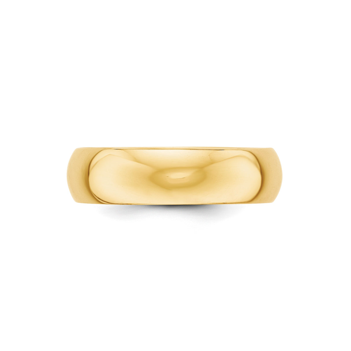 10k Yellow Gold Domed wedding band ring detail view