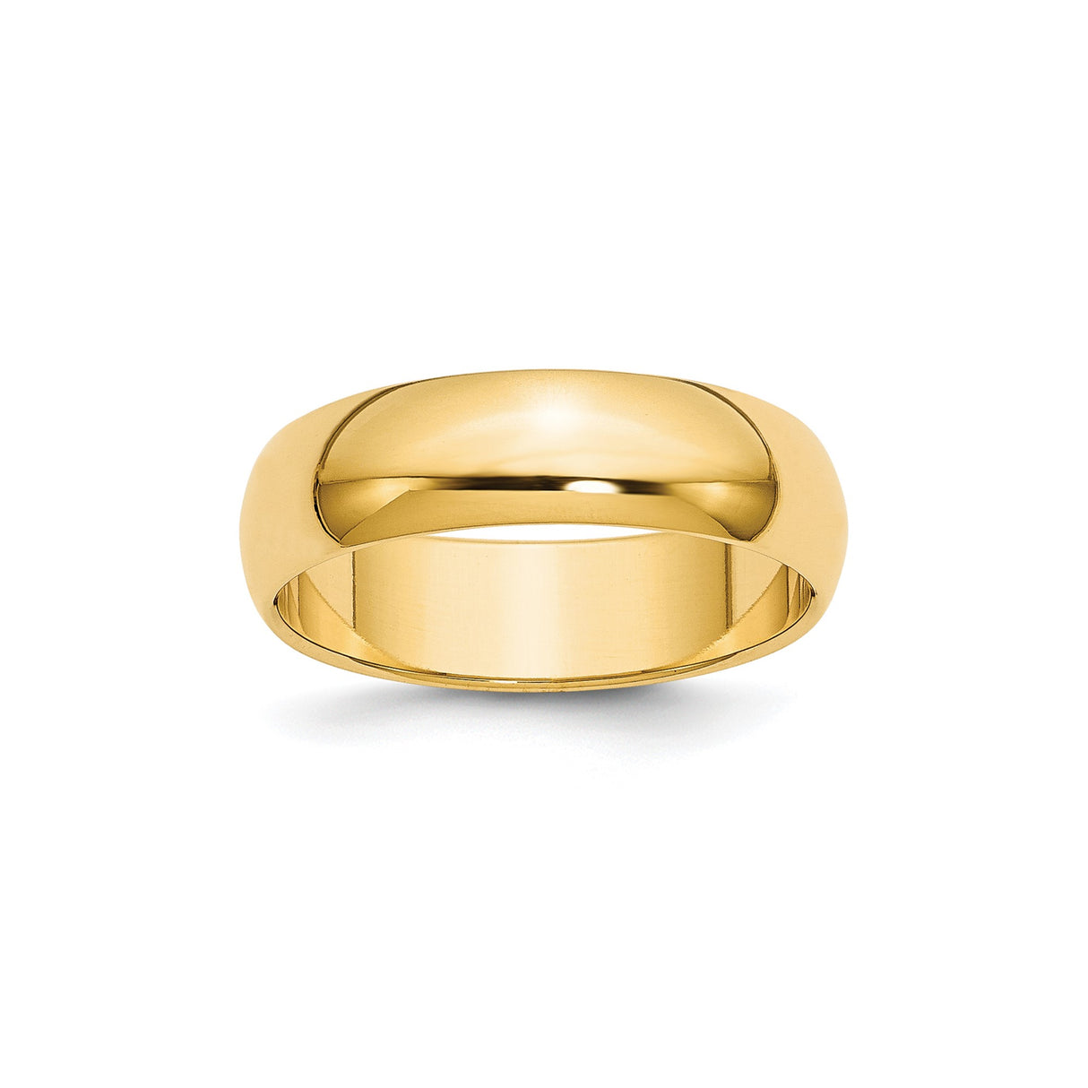 10k Yellow Gold Domed wedding band ring