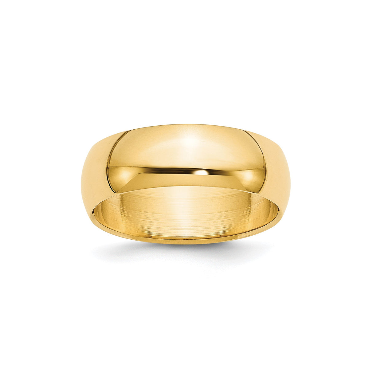 10k Yellow Gold Domed wedding band ring