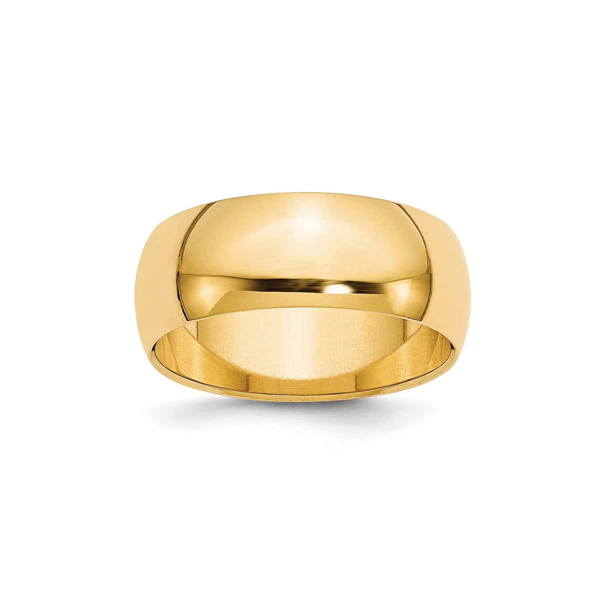 10k Yellow Gold Domed wedding band ring