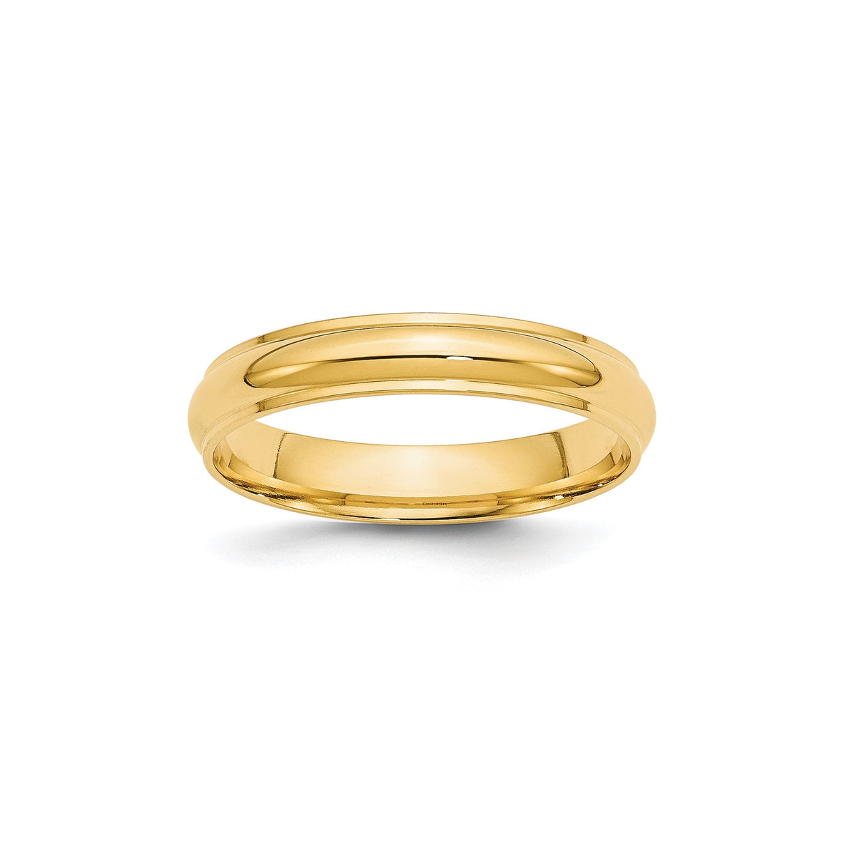 10k Yellow Gold Domed wedding band ring