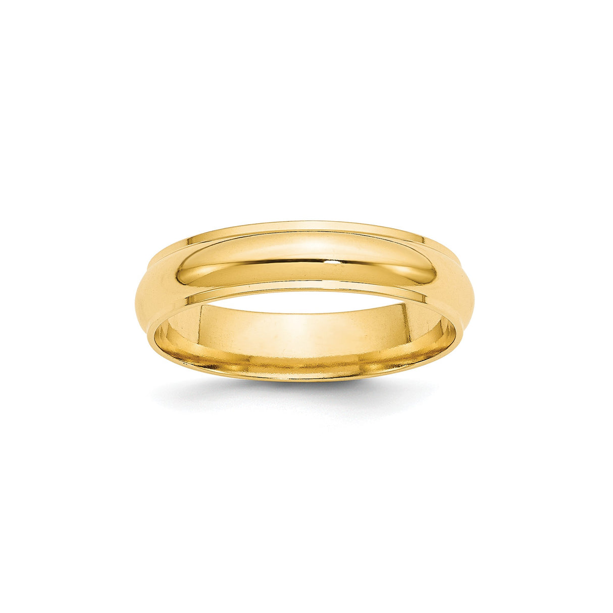 10k Yellow Gold Domed wedding band ring