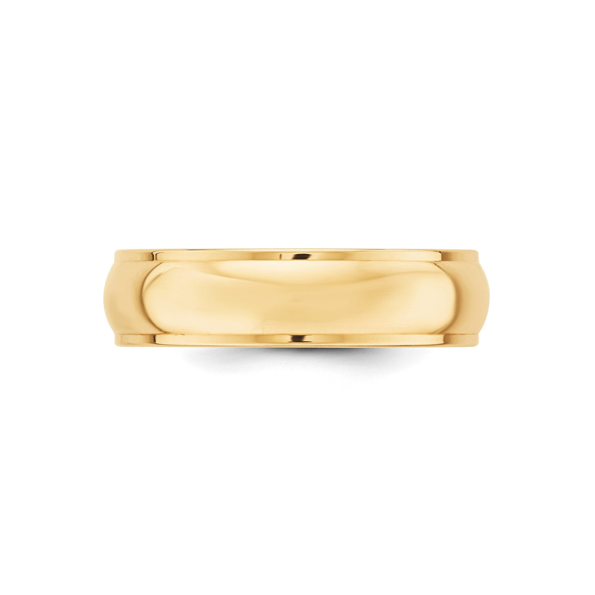 10k Yellow Gold Domed wedding band ring alternate angle