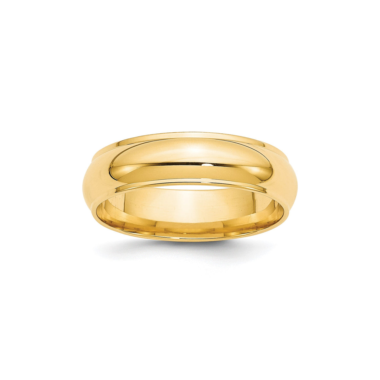 10k Yellow Gold Domed wedding band ring