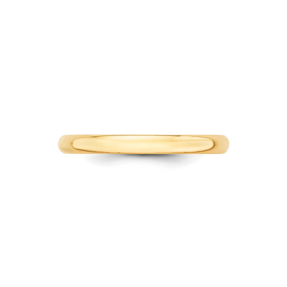10k Yellow Gold Domed, Lightweight wedding band ring alternate angle