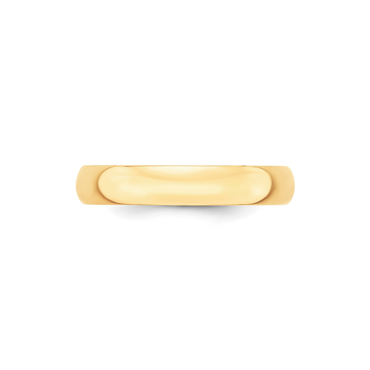 10k Yellow Gold Domed, Lightweight wedding band ring alternate angle