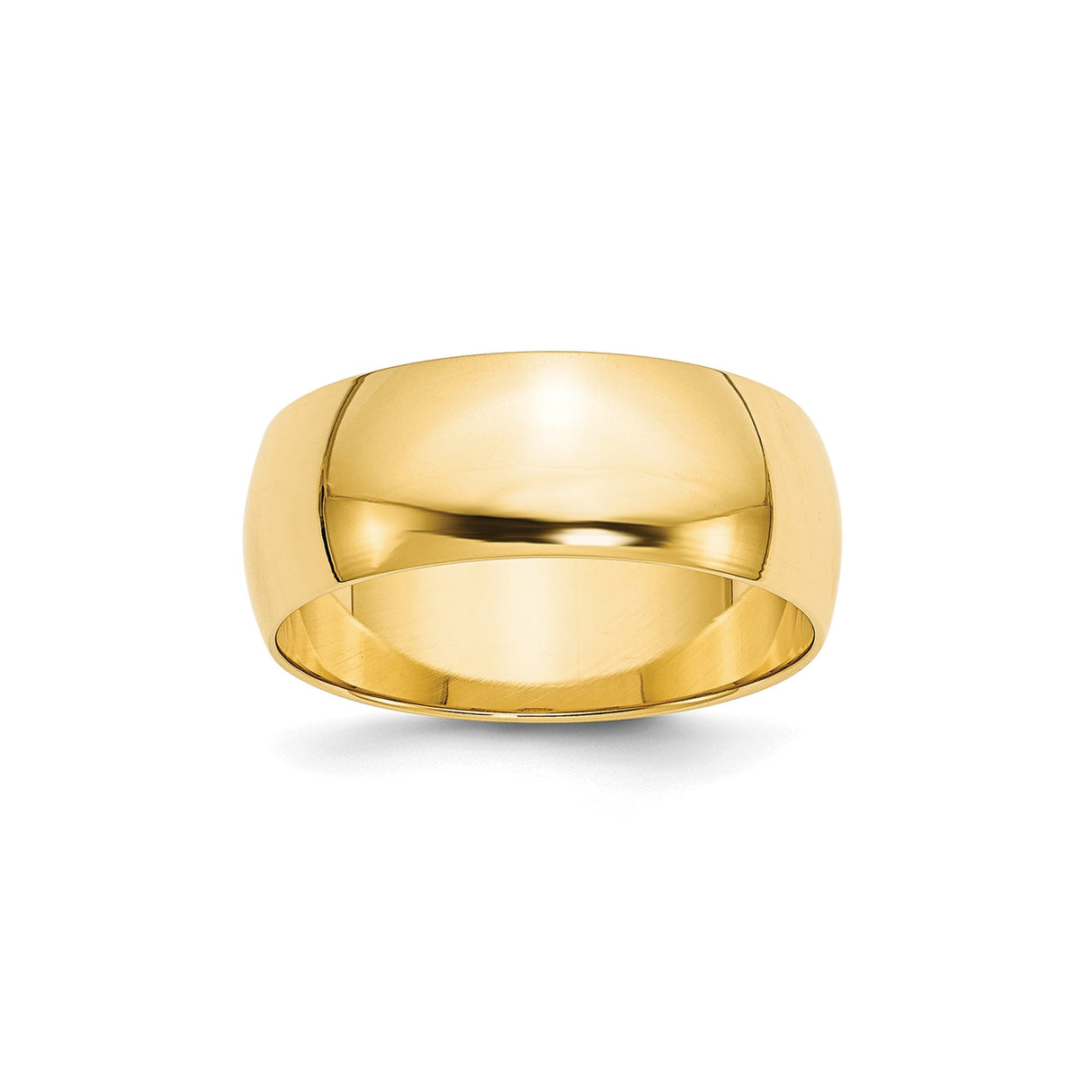 10k Yellow Gold Domed, Lightweight wedding band ring