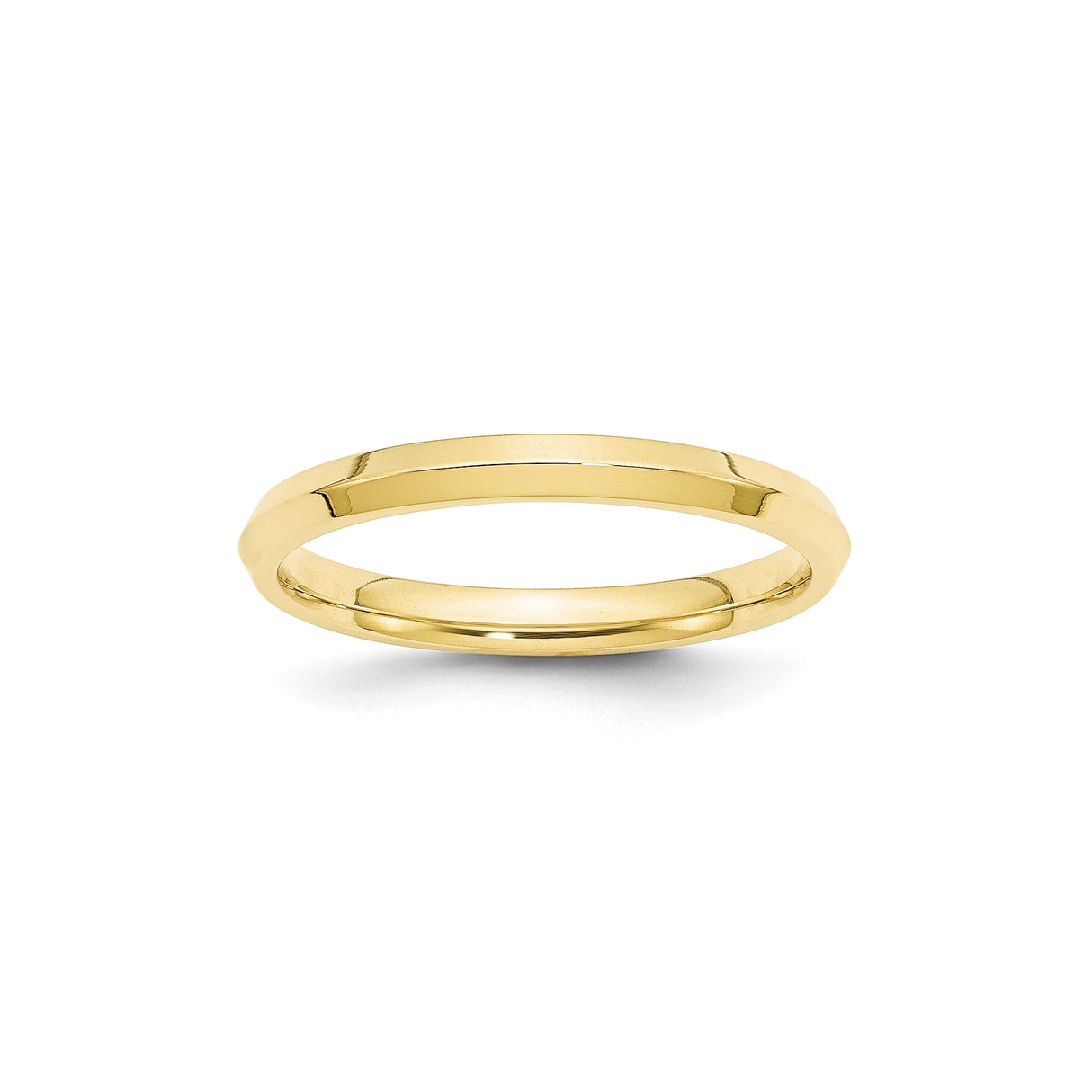 10k Yellow Gold Knife Edge, Comfort Fit wedding band ring