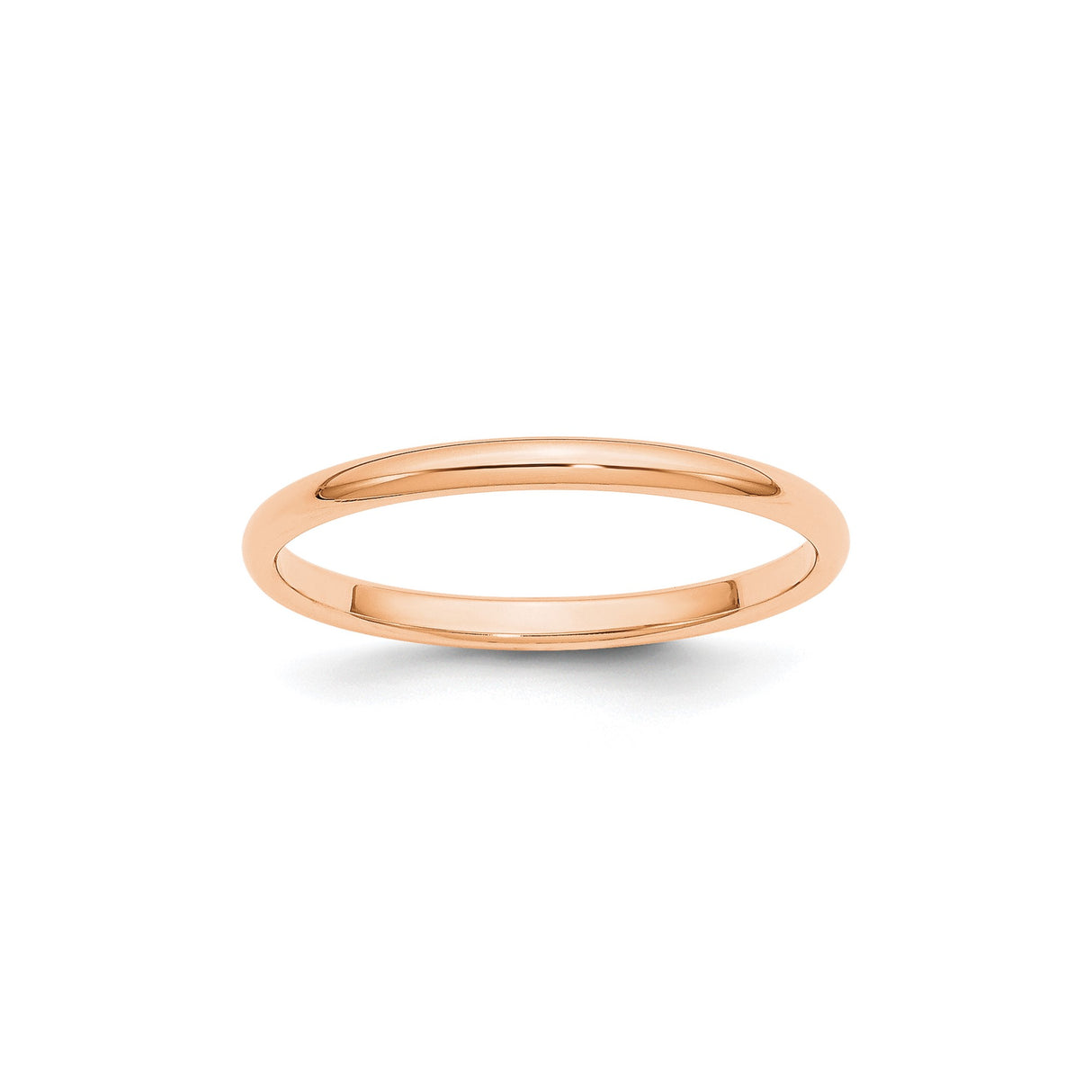 10k Rose Gold Domed wedding band ring