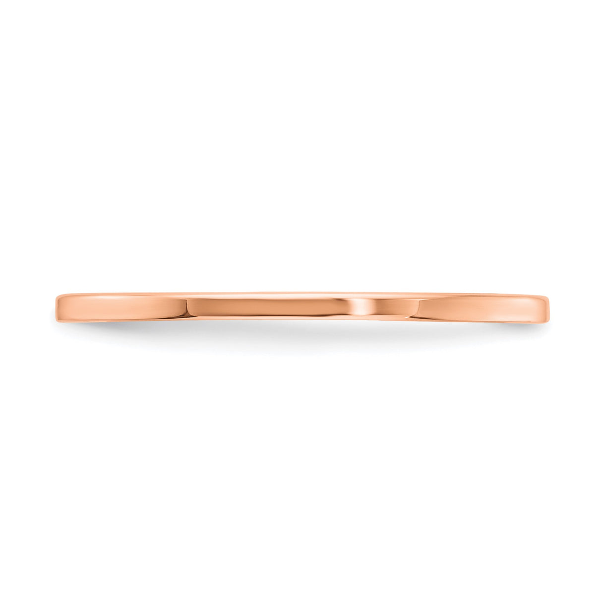 10k Rose Gold Flat wedding band ring detail view