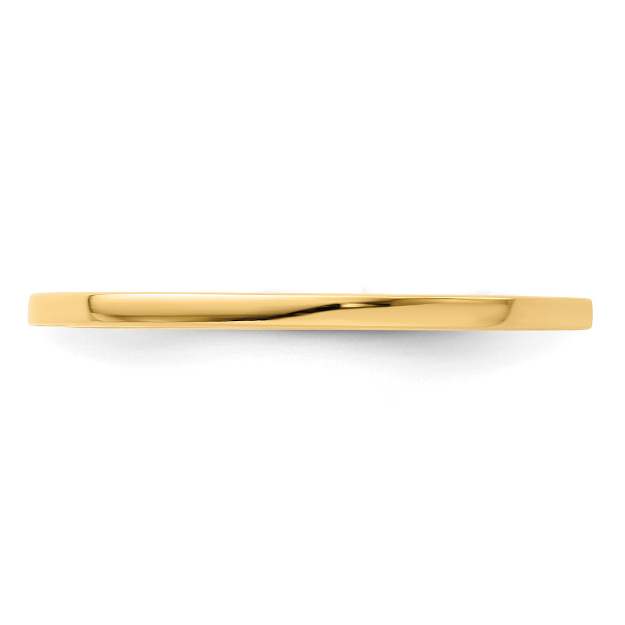 10k Yellow Gold Flat wedding band ring detail view