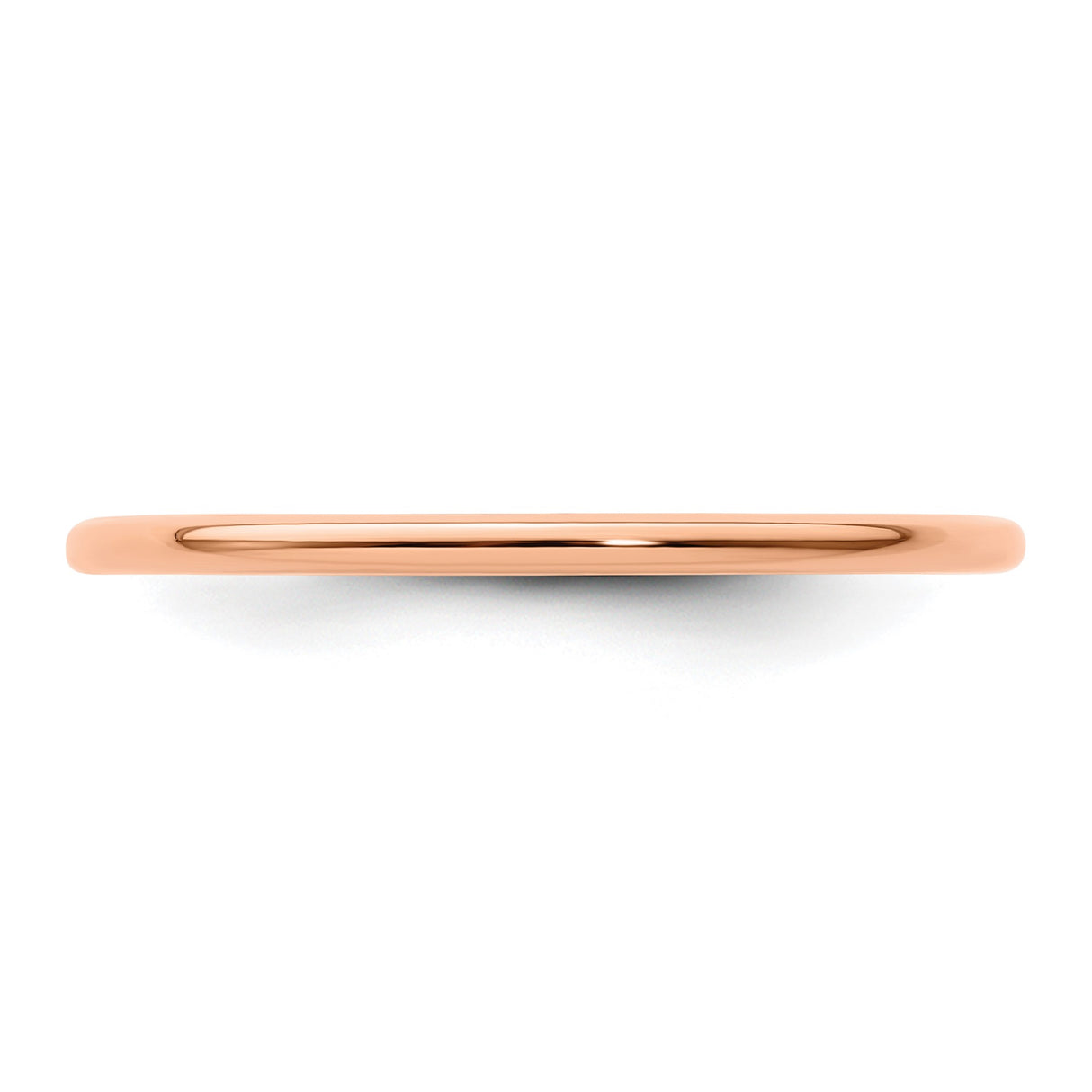 10k Rose Gold Domed wedding band ring detail view