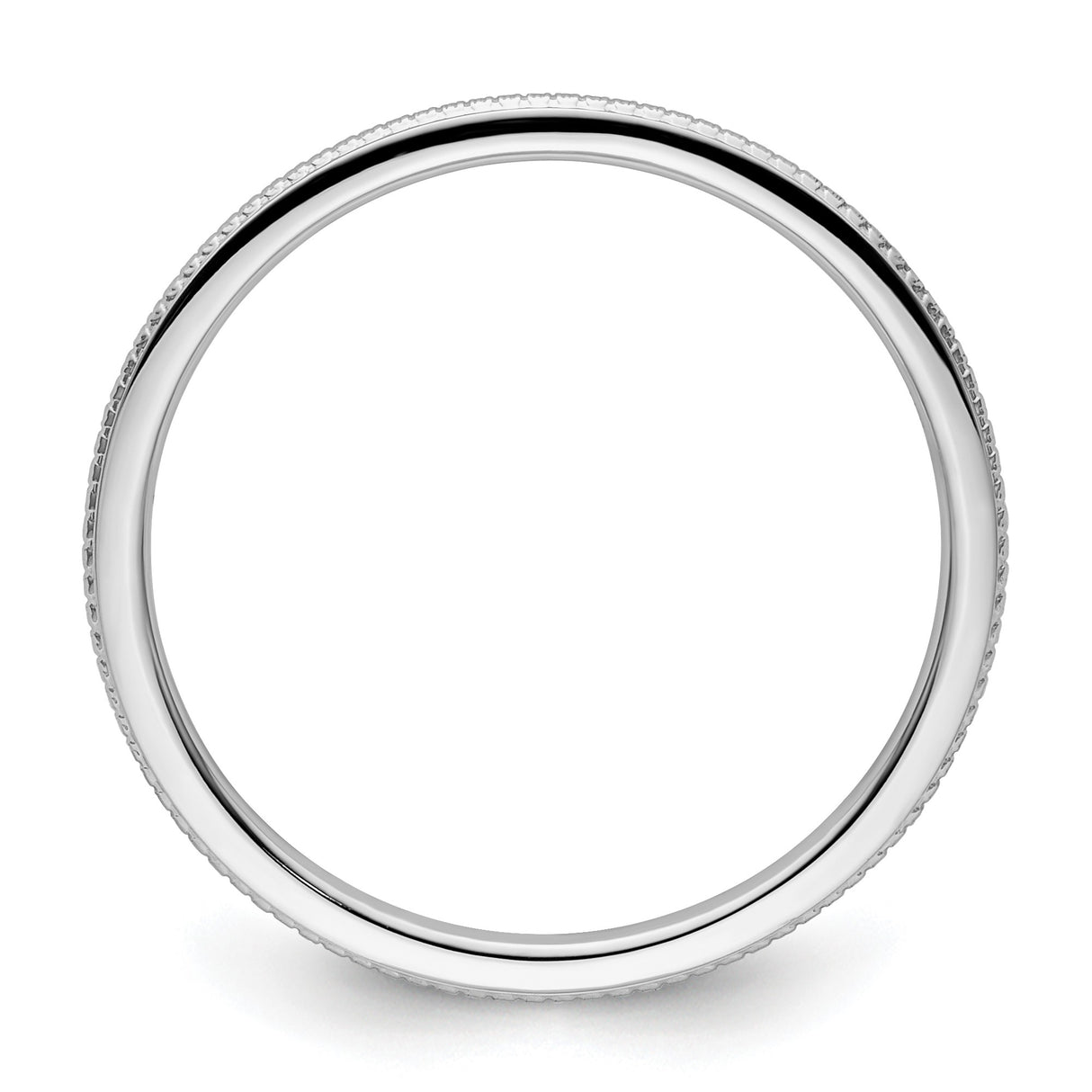10k White Gold wedding band ring alternate angle