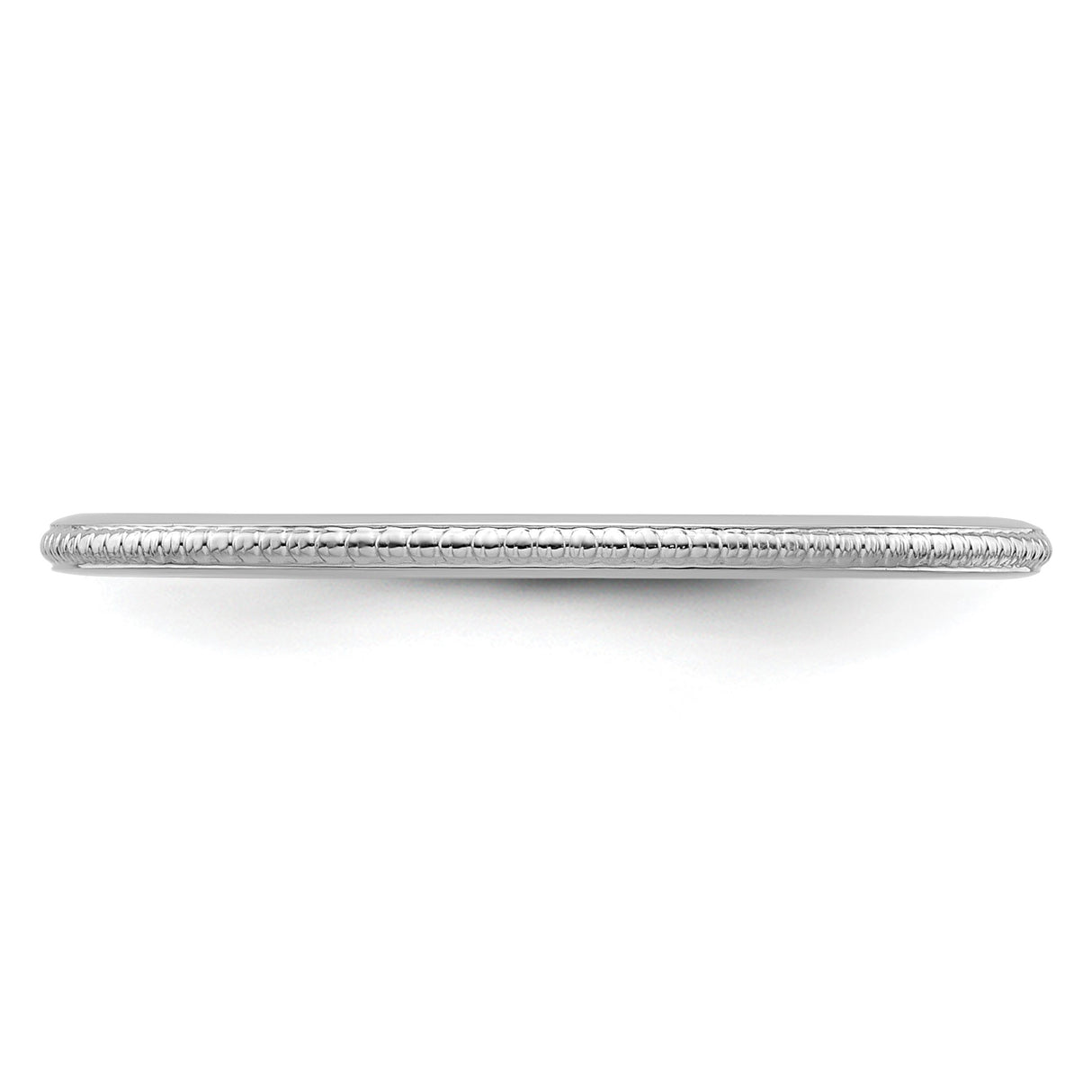 10k White Gold wedding band ring detail view