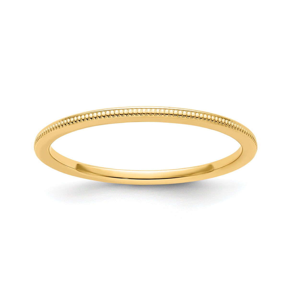 10k Yellow Gold Milgrain wedding band ring