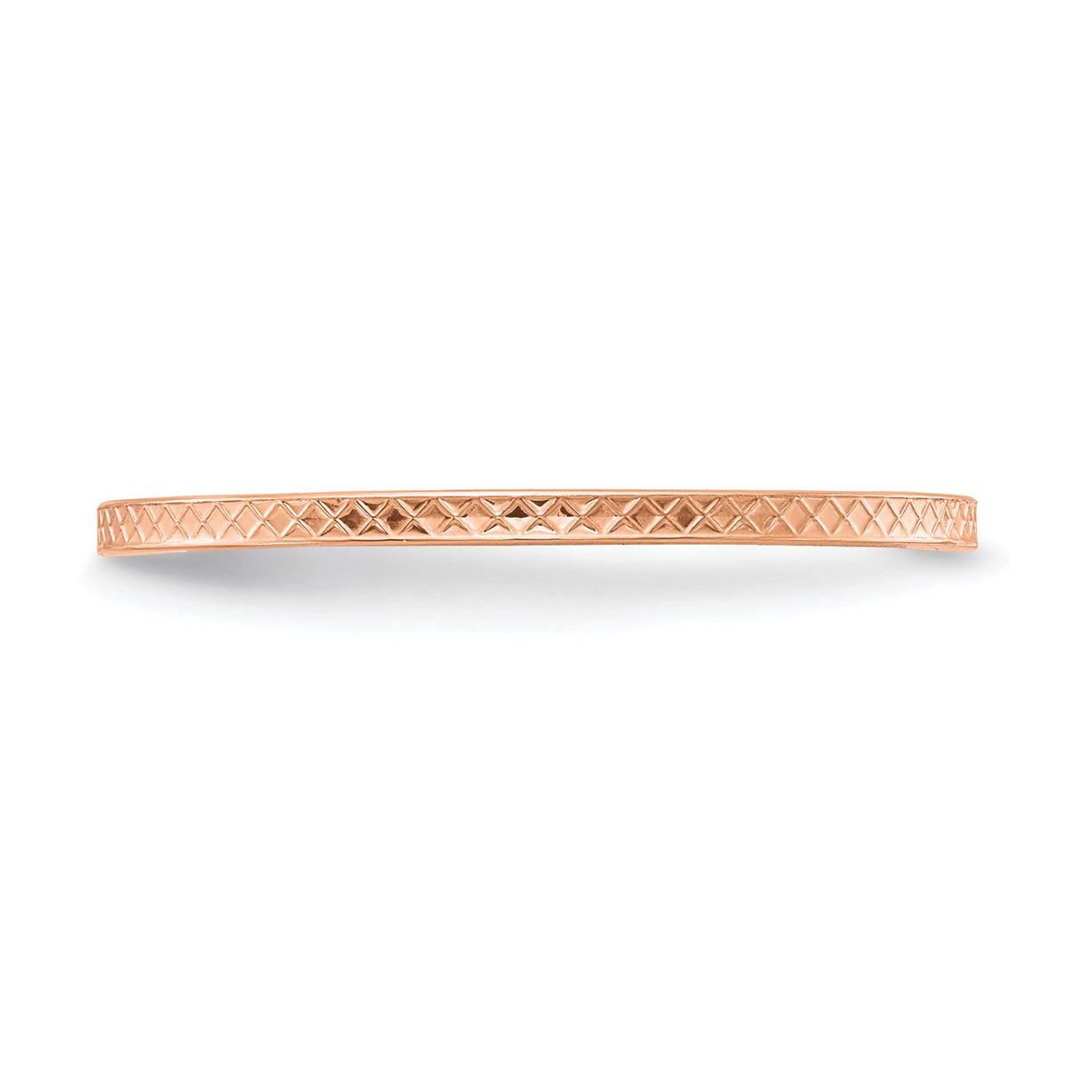 10k Rose Gold wedding band ring detail view