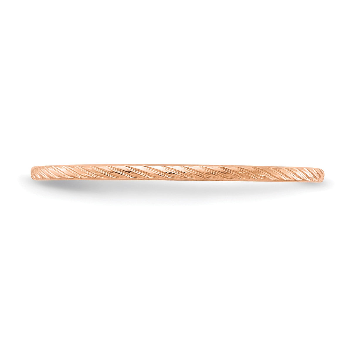10k Rose Gold wedding band ring detail view