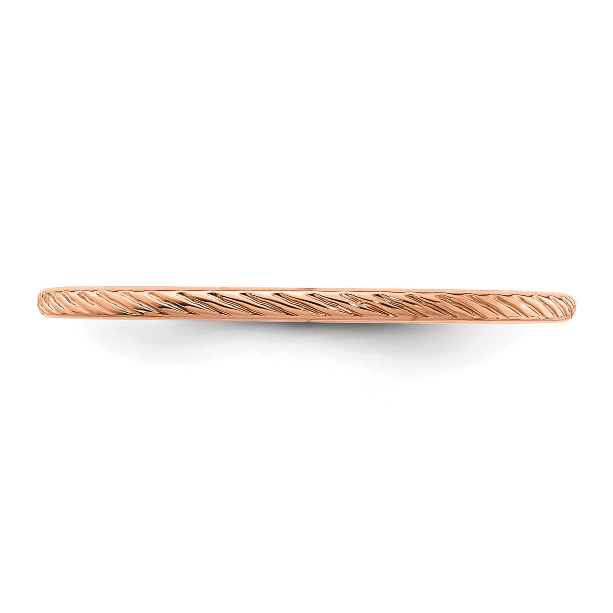 10k Rose Gold wedding band ring detail view