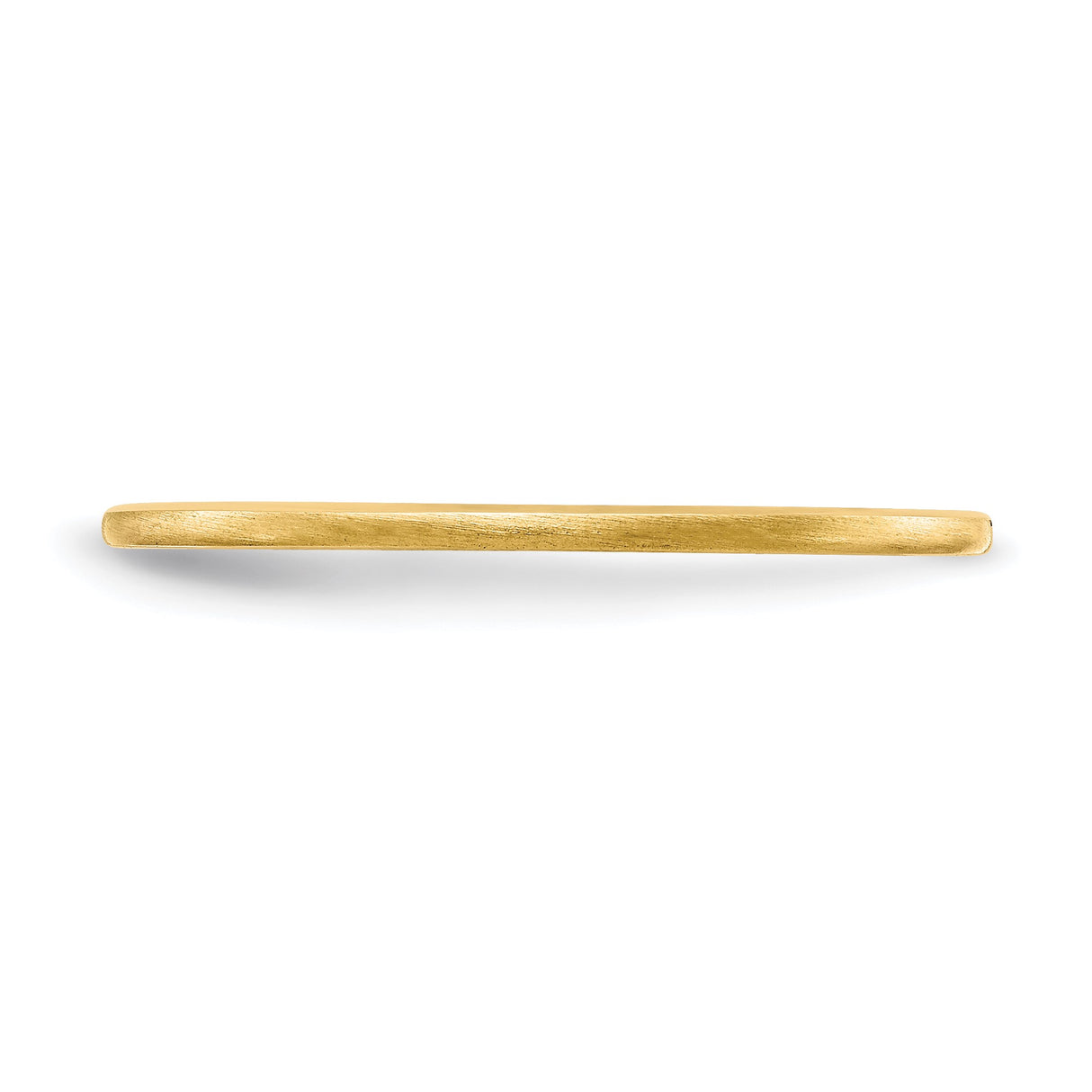 10k Yellow Gold Satin, Domed wedding band ring detail view