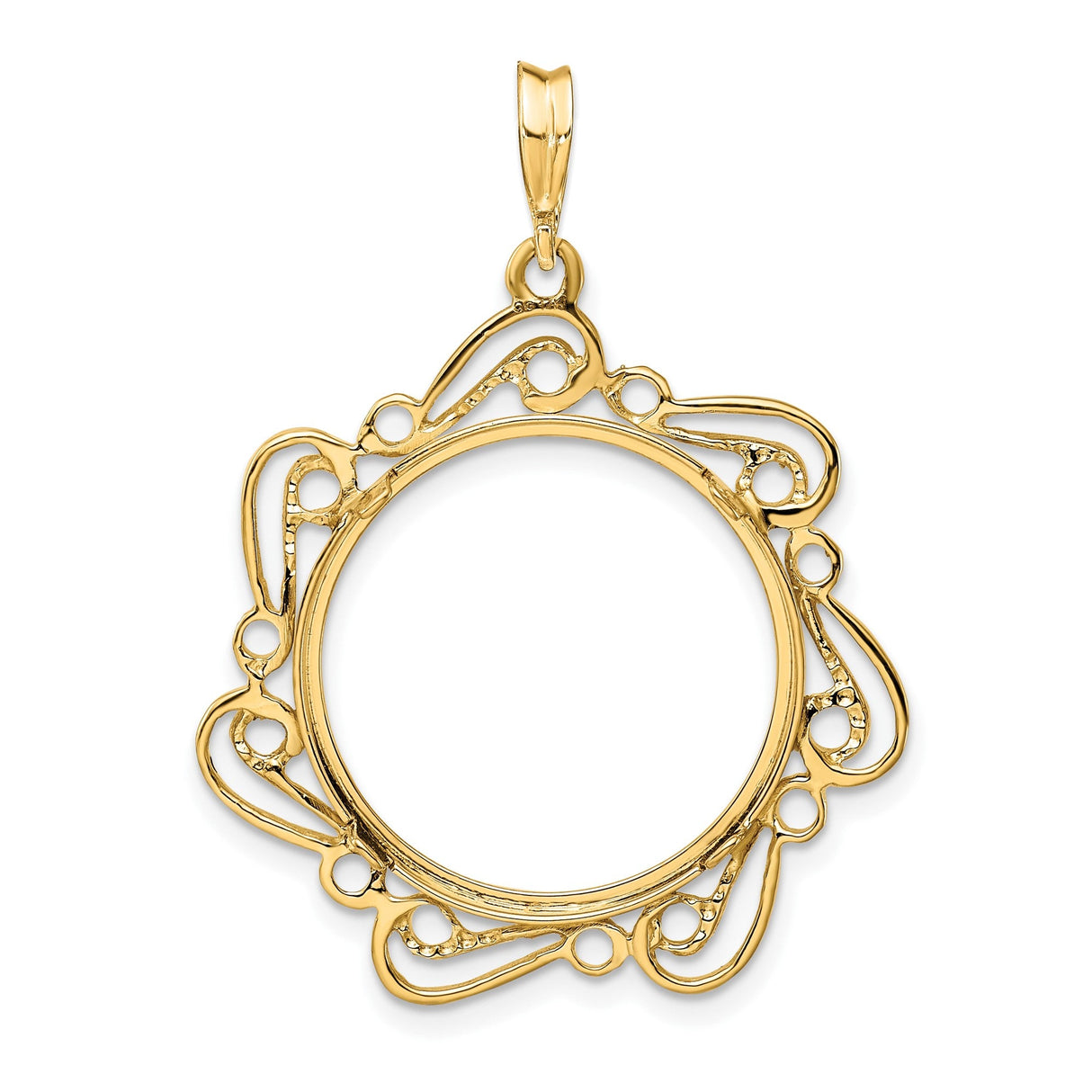 20 mm 14k Yellow Gold coin bezel for 20 mm Coin — additional image