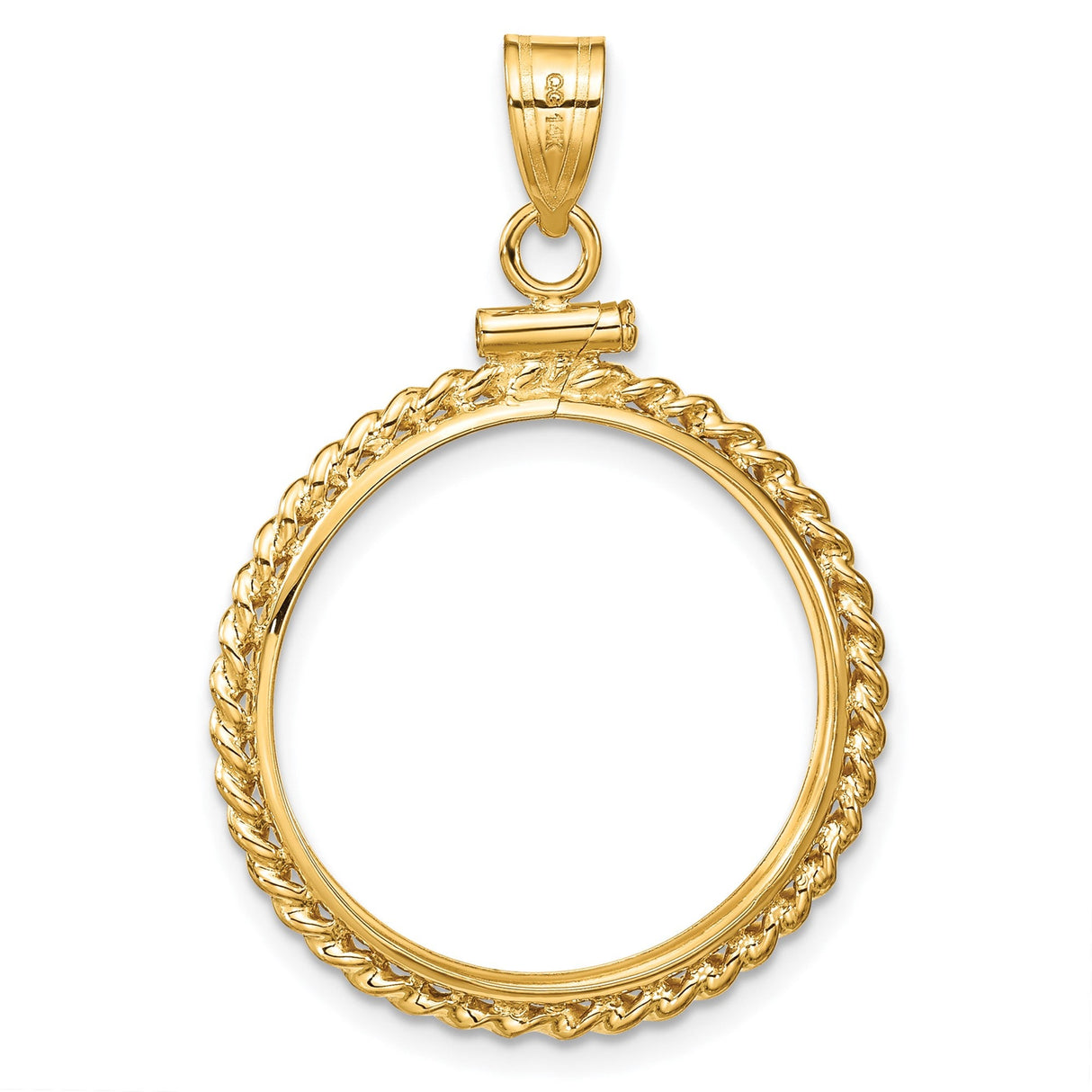 20 mm 14k Yellow Gold coin bezel for 20 mm Coin — additional image