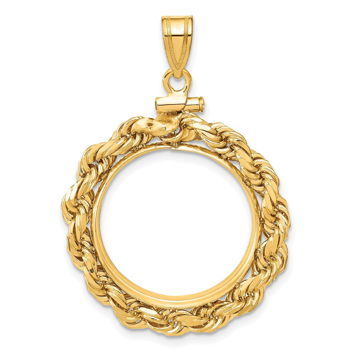 20 mm 14k Yellow Gold coin bezel for 20 mm Coin — additional image