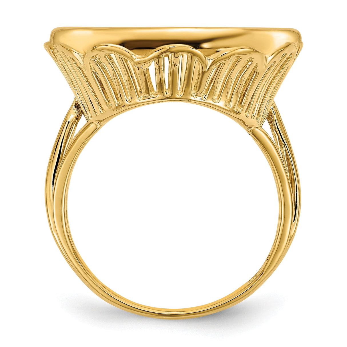 20 mm 14k Yellow Gold coin bezel for 20 mm Coin — alternate view