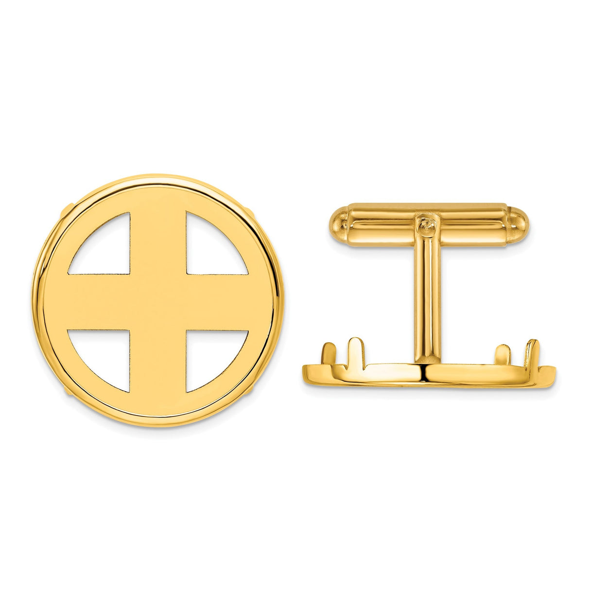 22 mm 14k Yellow Gold coin bezel for 21.6 mm Coin