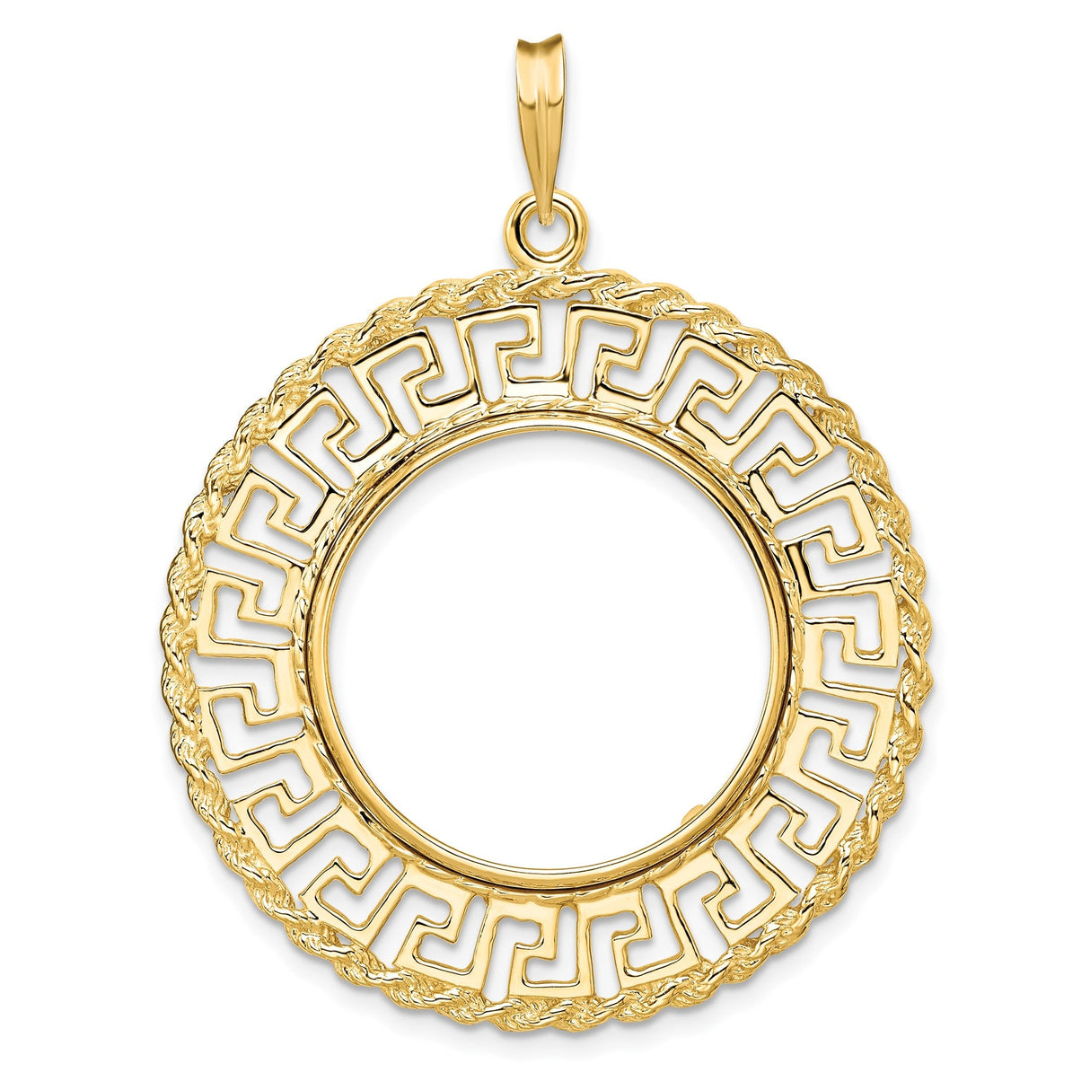 22 mm 14k Yellow Gold coin bezel for 21.6 mm Coin