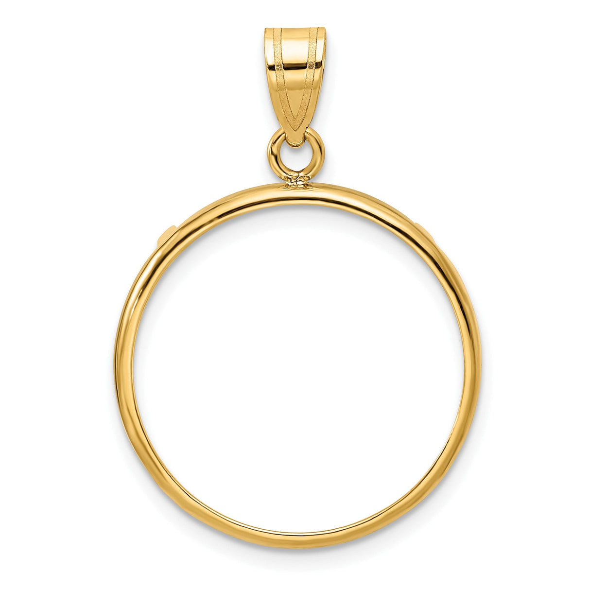 22 mm 14k Yellow Gold coin bezel for 21.6 mm Coin