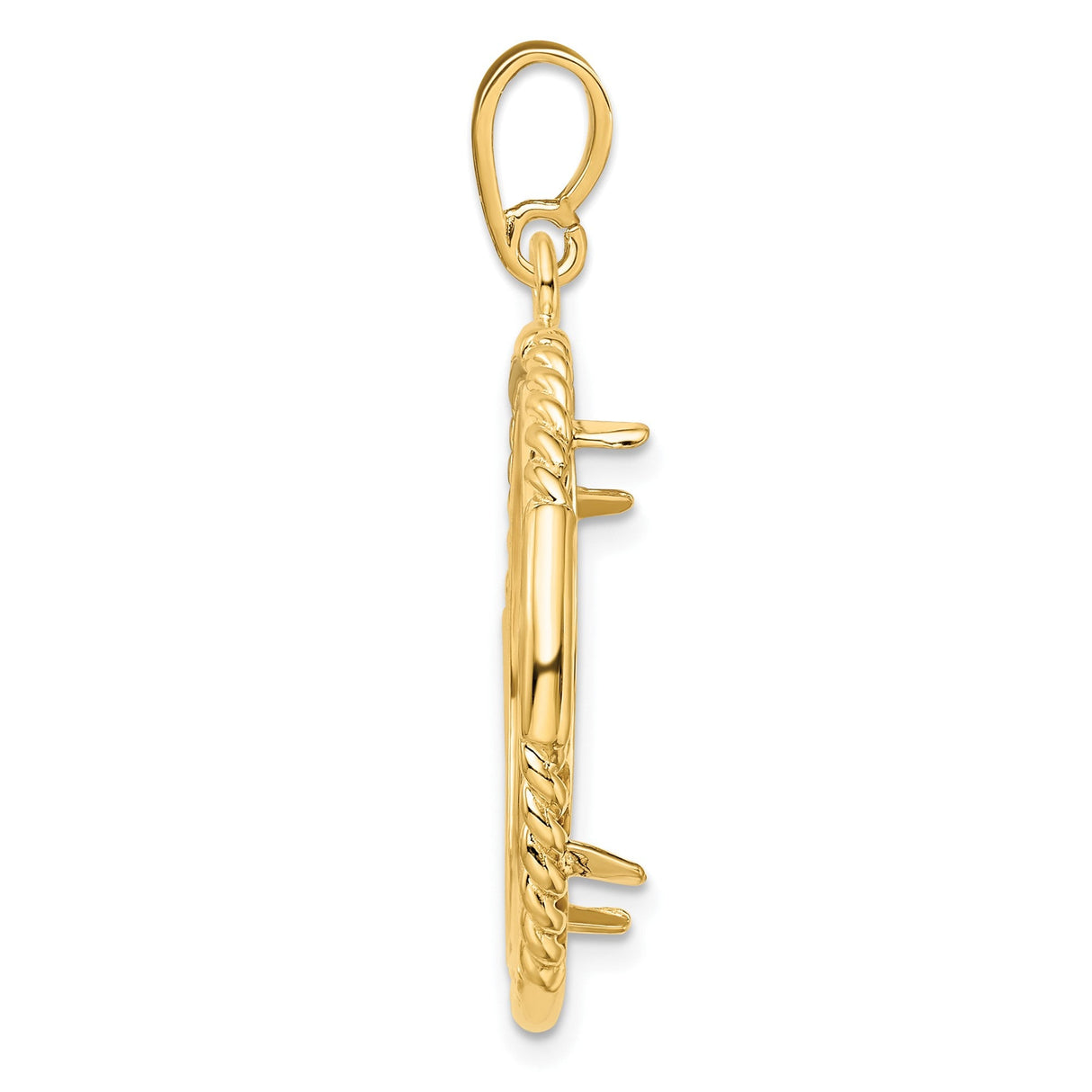 22 mm 14k Yellow Gold coin bezel for 21.6 mm Coin — alternate view