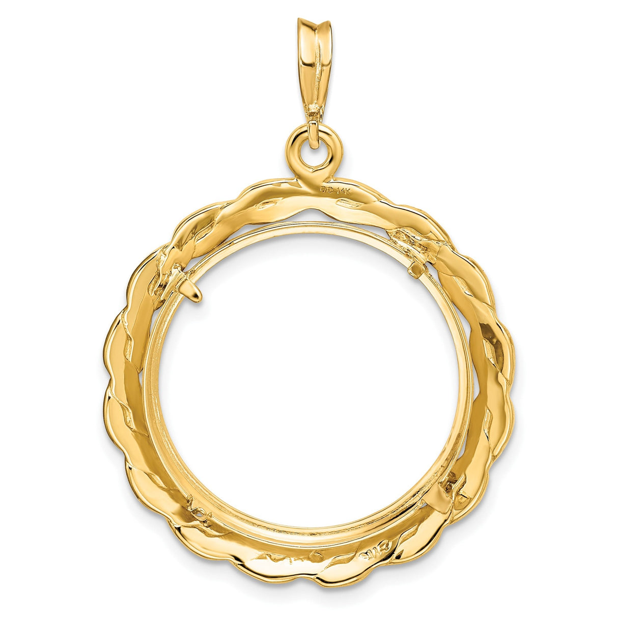 22 mm 14k Yellow Gold coin bezel for 21.6 mm Coin — additional image