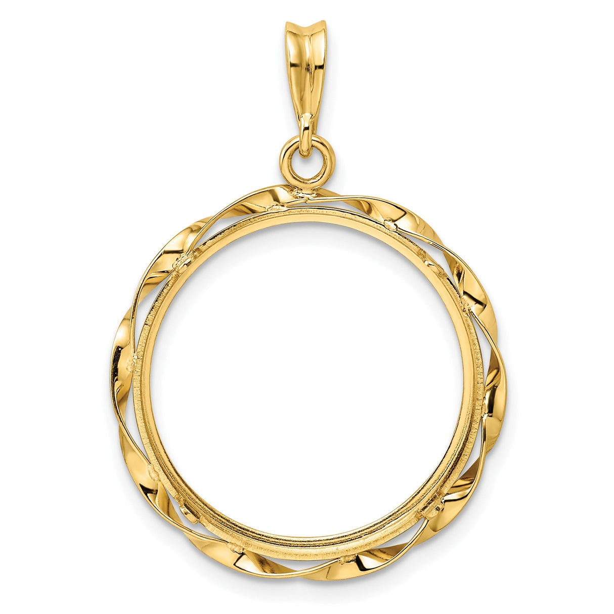 22 mm 14k Yellow Gold coin bezel for 21.6 mm Coin — additional image