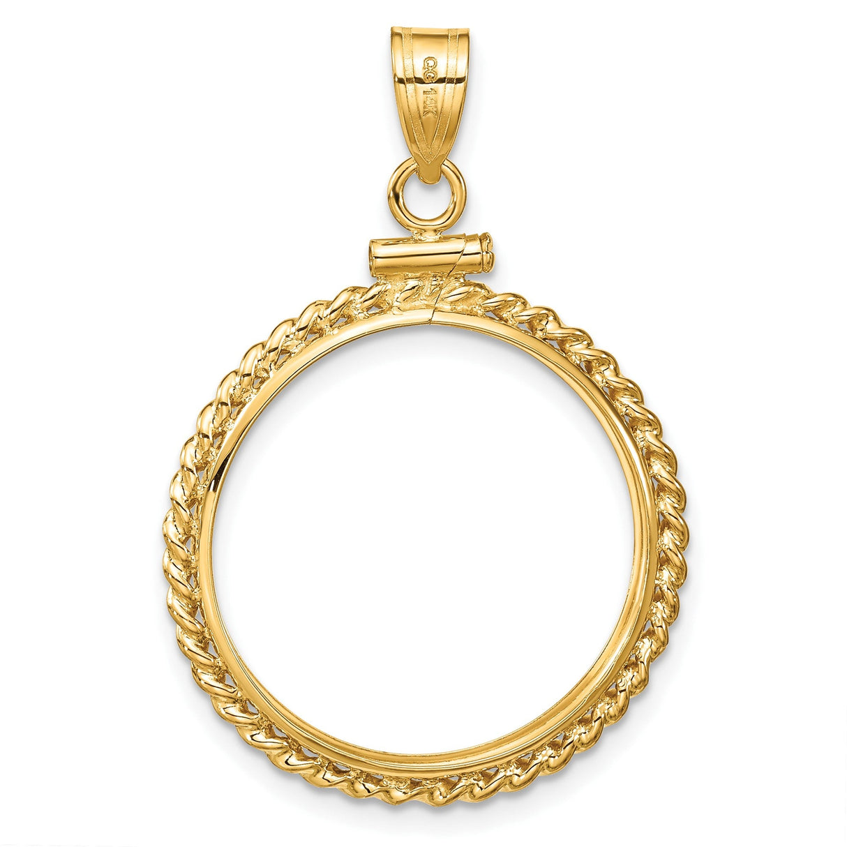 22 mm 14k Yellow Gold coin bezel for 21.6 mm Coin — additional image