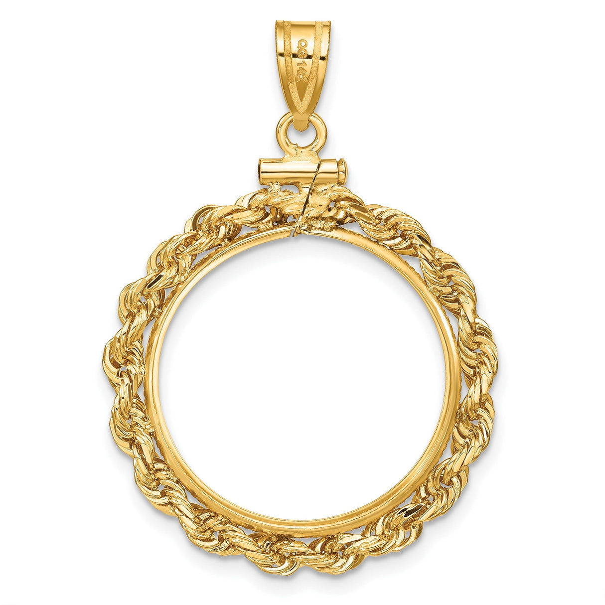 22 mm 14k Yellow Gold coin bezel for 21.6 mm Coin — additional image