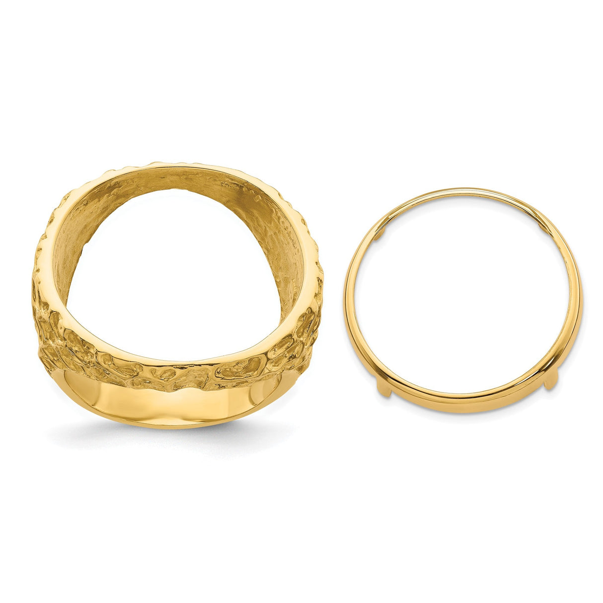 22 mm 14k Yellow Gold coin bezel for 21.6 mm Coin