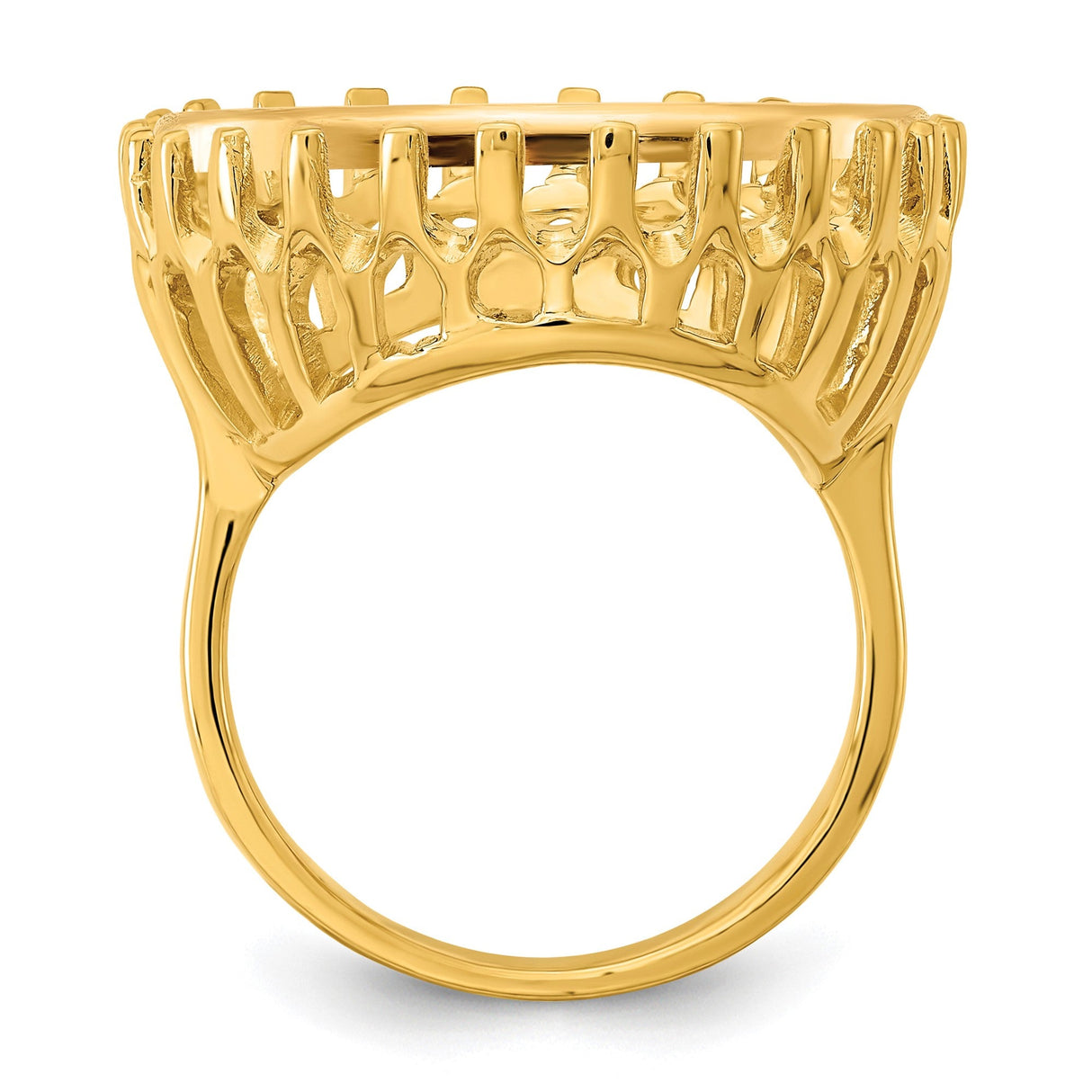 22 mm 14k Yellow Gold coin bezel for 21.6 mm Coin — alternate view